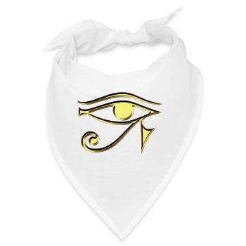 Auge des Horus, Horusauge, Schutzsymbol, Ägypten - Bandana - Weiß - Vorne