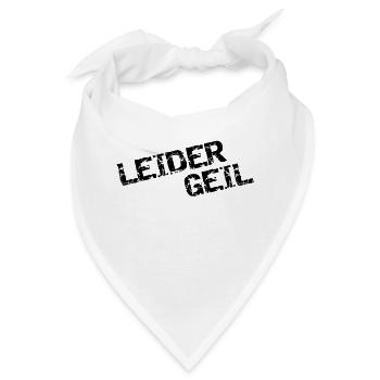 leider geil - Bandana - Weiß - Vorne
