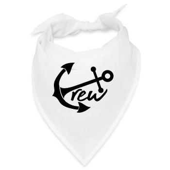 mannschaft crew team freunde anker boot schiff - Bandana - Weiß - Vorne