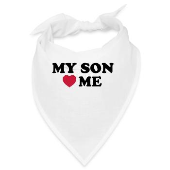 my son loves me - Bandana - Weiß - Vorne
