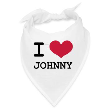 Ich liebe Johnny! - Bandana - Weiß - Vorne
