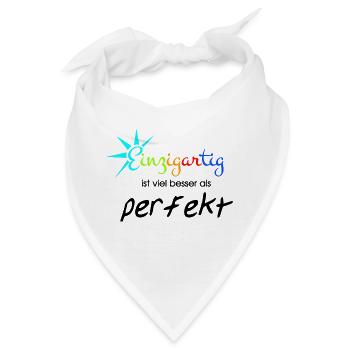 besonders perfekt Spruch - Bandana - Weiß - Vorne