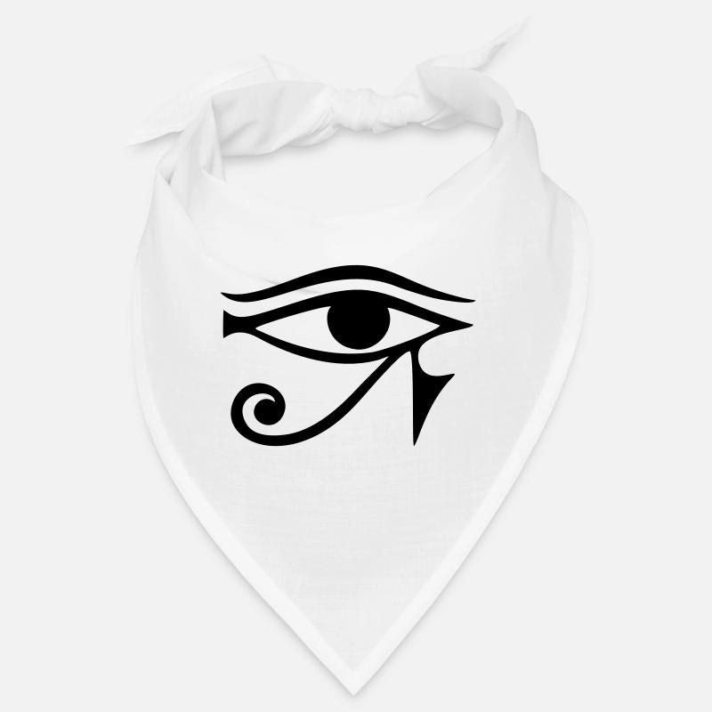 OEIL d'Horus / Re, inverse oeil de lune de Thot / - Bandana - blanc
