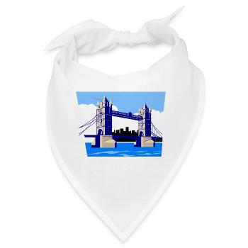 England London Tower Bridge - Bandana - Weiß - Vorne