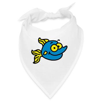 lustiger Fisch - Bandana - Weiß - Vorne