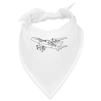 Airbus A380 - Bandana - Weiß - Vorne