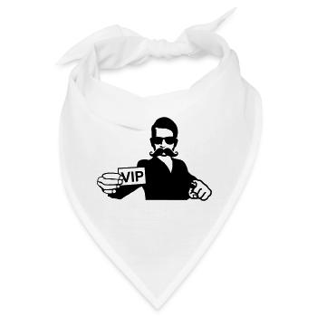vip moustache - Bandana - Weiß - Vorne
