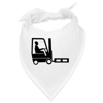staplerfahrer - Bandana - Weiß - Vorne