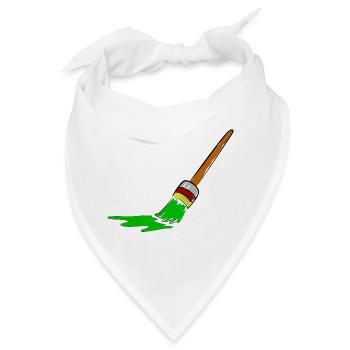 Urban Graffiti Pinsel Design - Bandana - Weiß - Vorne
