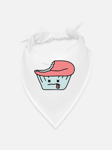 Dead Cupcake - Bandana - Weiß - Vorne