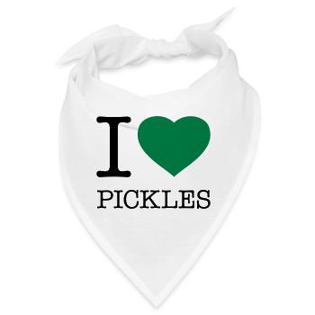 I LOVE PICKLES - Bandana - Weiß - Vorne