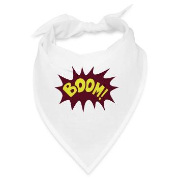 vintage boom geek gamer fun quote gaming comics - Bandana - Weiß - Vorne