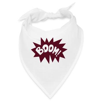 Boom Explosion explosion boom geek gamer fun quote - Bandana - Weiß - Vorne