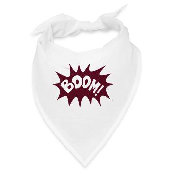 boom geek gamer fun quote gaming comics - Bandana - Weiß - Vorne