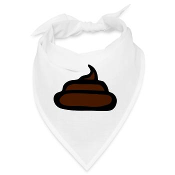 Scheiße poo poop shit crap fun design - Bandana - Weiß - Vorne