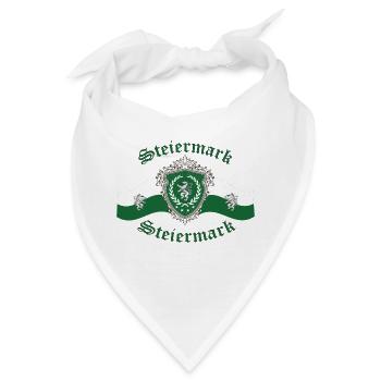 Steiermark Wappen - Bandana - Weiß - Vorne