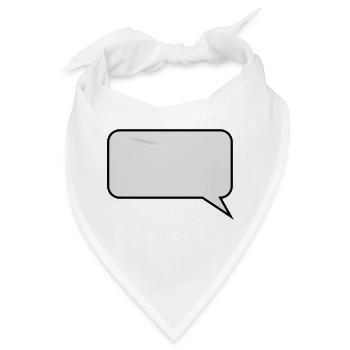 Sprechblase // Comic // Spruch machen // Aussage - Bandana - Weiß - Vorne