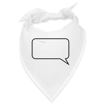 Sprechblase // Comic // Spruch machen // Aussage - Bandana - Weiß - Vorne