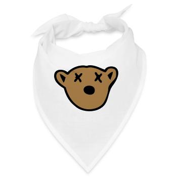 Bär Gesicht - Bandana - Weiß - Vorne