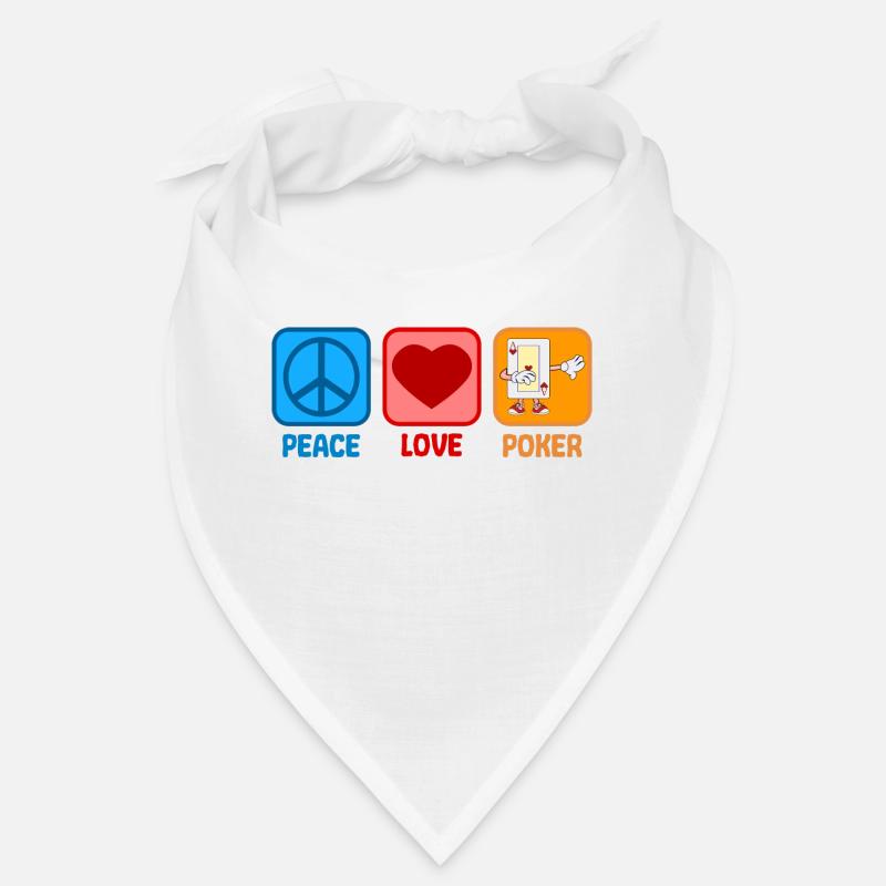 Poker Dabbing Peace Love Geschenk Bandana