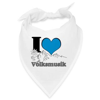 Volksmusik , Volksfest , Fun Shirt , Bayern (25) - Bandana - Weiß - Vorne