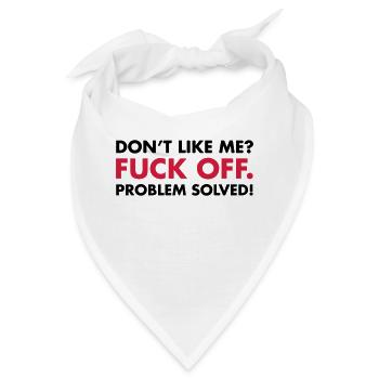 Fuck Off - Bandana - Weiß - Vorne