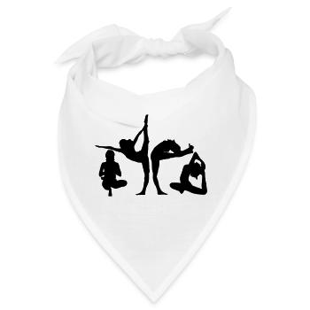 4 Frauen bei Yoga Übung - Bandana - Weiß - Vorne