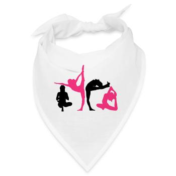 4 Frauen bei Yoga Übung - Bandana - Weiß - Vorne