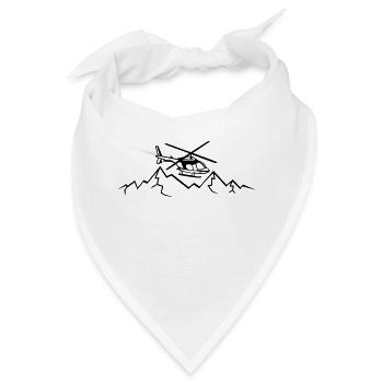 Berge Rettungsflieger Notruf - Bandana - Weiß - Vorne