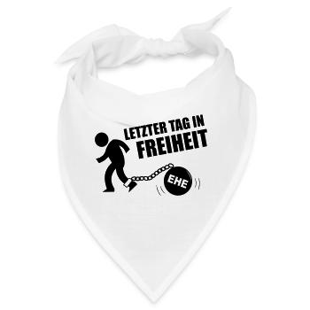 Letzter Tag in Freiheit - Bandana - Weiß - Vorne