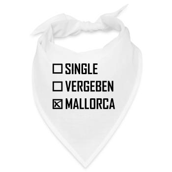 Singel Vergeben Mallorca Spruch - Bandana - Weiß - Vorne