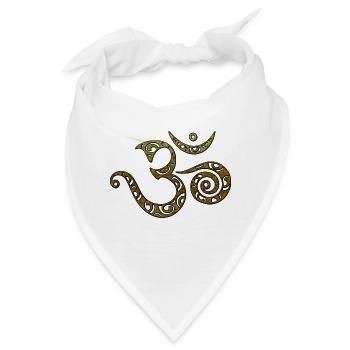 OM, AUM, BUDDHISM, SPIRITUALITY, MANTRA, YOGA, ZEN - Bandana - Weiß - Vorne