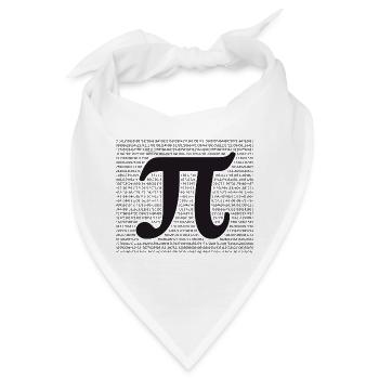 Pi als vollständige Zahl - Bandana - Weiß - Vorne