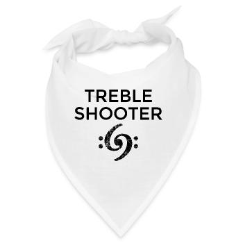 Treble Shooter Bass Design (Black) - Bandana - Weiß - Vorne