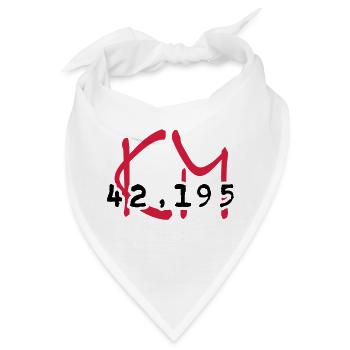 Marathonstrecke / marathon distance 42,195 km (2c) - Bandana - Weiß - Vorne