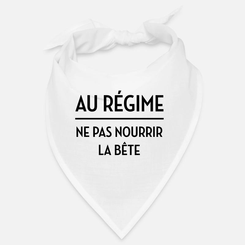 Régime - Diète - Gros - Grosse - Humour - Marrant - Bandana - blanc