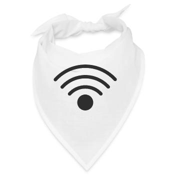 Wlan Symbol - Bandana - Weiß - Vorne