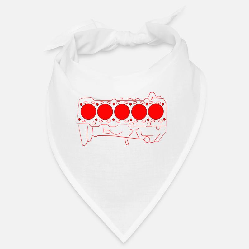 5 cylinders red Bandana