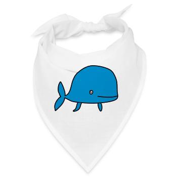 Wal Fisch Bauer Landwirt tier Kind Baby - Bandana - Weiß - Vorne