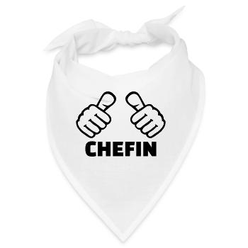 Chefin - Bandana - Weiß - Vorne