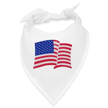 Amerika - Bandana - Weiß - Vorne