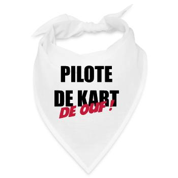 Go-Kart / Karting / Kart / Fahrer - Bandana - Weiß - Vorne