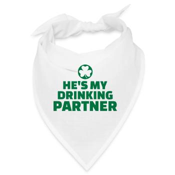 Drinking partner - Bandana - Weiß - Vorne