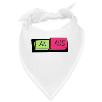 An / Aus Schalter - Bandana - Weiß - Vorne