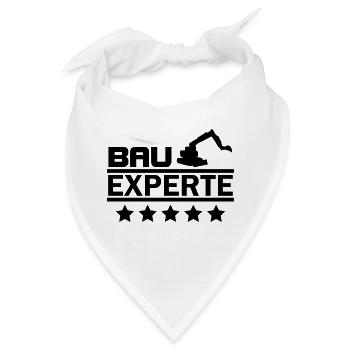 bau experte - Bandana - Weiß - Vorne