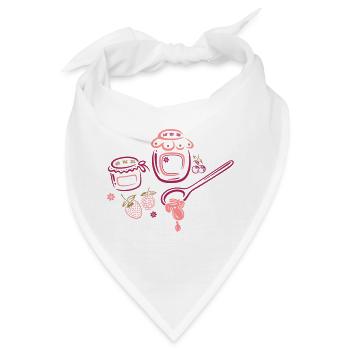 Marmelade und Früchte, jam - Bandana - Weiß - Vorne
