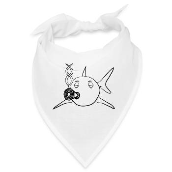 kiffen joint hai witzig - Bandana - Weiß - Vorne