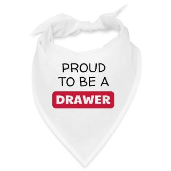 Zeichnung / Zeichner / Drawing / Drawer - Bandana - Weiß - Vorne