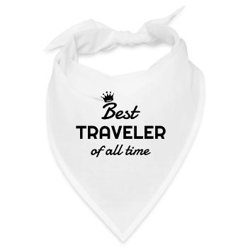 Reisen / Reisende / Urlaub / Tourismus - Bandana - Weiß - Vorne