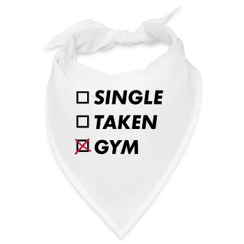single taken gym - Bandana - Weiß - Vorne